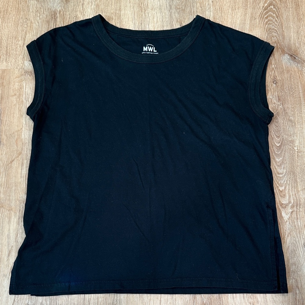 Madewell MWL Black Sleeveless Top
